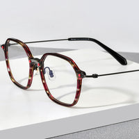 FONEX Acetat Titan Brillengestell Herren Quadratische Brille F85679
