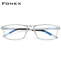 FONEX Alloy Glasses Frame Men Square Screwless Eyeglasses 993