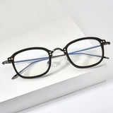 FONEX Acetate Titanium Glasses Frame Men Square Eyewear F85671