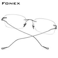 FONEX Titanium Rimless Glasses Women Eyeglasses Frame 8559
