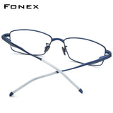 FONEX Titanium Glasses Frame Men Square Eyeglasses 8556