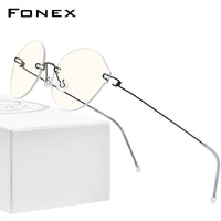 FONEX Anti-Blaulichtblockierende schraubenlose Brille aus Titanlegierung AB011