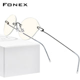 FONEX Titanium Alloy Blue Light Blocking Screwless Glasses AB011