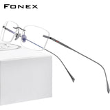 FONEX Titan Randlose Brille Herren Brillengestell 8562