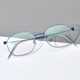 FONEX B Titanium Brillengestell Herren Runde Schraubenlose Brille F7513