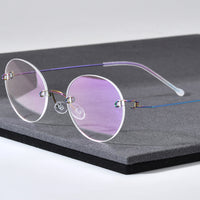 FONEX Alloy Glasses Frame Women Rimless Screwless Eyeglasses 98630