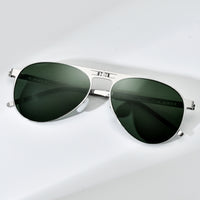 FONEX Alloy Men Folding Pilot UV400 Polarized Sunglasses F1025