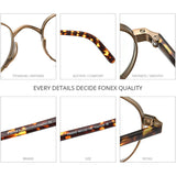 FONEX Titanium Glasses Frame Men Square Eyeglasses F85653