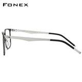 FONEX Legierung Brillengestell Männer Quadratische schraubenlose Brille F1007