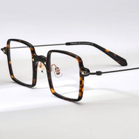 FONEX Acetate Titanium Glasses Frame Women Square Eyeglasses F85687
