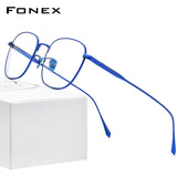 FONEX Titanium Glasses Frame Men Square Eyeglasses 8560