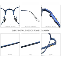 FONEX Titanium Glasses Frame Men Eyeglasses 8532