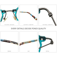 FONEX Acetat Titan Brillengestell Frauen Optische Brillen F85685
