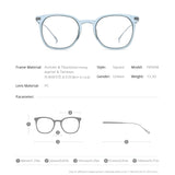 FONEX Acetat-Titan-Brillengestell Herren Square Myopie Optical Eyeglasses F85698
