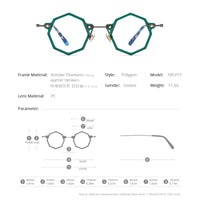 FONEX Acetate Titanium Glasses Frame Women Eyeglasses F85713