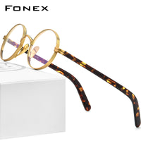 FONEX Titanium Glasses Frame Men Oval Eyeglasses F85650