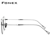 FONEX Titanium Glasses Frame Women Round Eyeglasses 8554