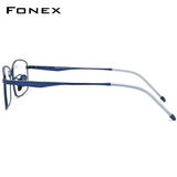 FONEX Titanium Glasses Frame Men Square Eyeglasses 8556