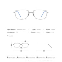 FONEX Titan Brillengestell Männer Myopie Optische Quadratische Brille F8564