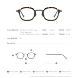 FONEX Acetate Titanium Glasses Frame Men Square Eyeglasses MOP7