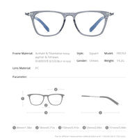 FONEX Acetate Titanium Glasses Frame Men Square Eyeglasses F85703