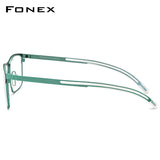 FONEX Titan Brillengestell Herren Quadratische Brille 8553