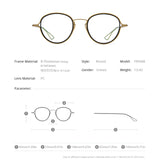 FONEX Titanium Ineer Ring Glasses Frame Men Round Eyeglasses F85688