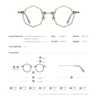 FONEX Acetat Titan Brillengestell Frauen Optische Brillen F85714