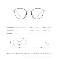 FONEX Titanium Brille Damen Runde Brille F85645