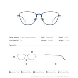 FONEX Titan Brillengestell Männer Kurzsichtigkeit Optische Brillen 8532