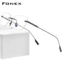 FONEX Titan Randlose Brille Herren Brillengestell F85643
