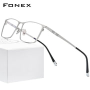 FONEX Titanium Glasses Frame Men Square Eyeglasses F85641