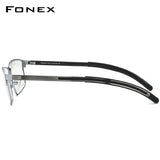 FONEX Alloy Glasses Frame Women Square Screwless Eyeglasses 998