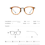 FONEX Acetat Titan Brillengestell Herren Square Optical Eyewear F85648