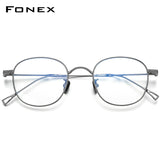 FONEX Titan Brillengestell Damen Runde Brille 8554