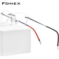 FONEX Titan Randlose Brille Herren Brillengestell 9608