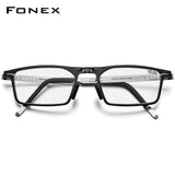 FONEX Screwless Folding Reading Glasses Men Photochromic Gray LH015