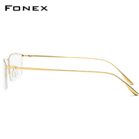 FONEX Titanlegierung Brillengestell Männer Quadratische Brille 8101