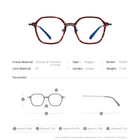 FONEX Acetate Titanium Glasses Frame Men Square Eyeglasses F85679