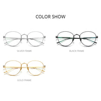 FONEX Titanium Glasses Frame Women Round Eyeglasses F85683