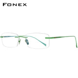 FONEX Titan Randlose Brille Herren Brillengestell 8562