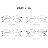 FONEX B Titanium  Glasses Frame Men Round Screwless Eyewear  F7513