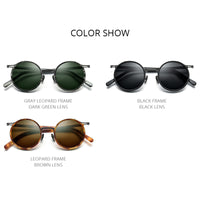 FONEX Titanium Acetate  Men UV400 Round Polarized Sunglasses F85676