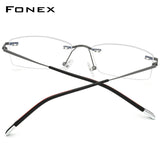 FONEX Titan Randlose Brille Herren Brillengestell 9608