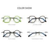 FONEX Acetate Titanium Glasses Frame Men Square Eyeglasses F85700