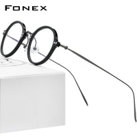 FONEX Acetat Titan Brillengestell Männer Runde Optische Brillen F85680