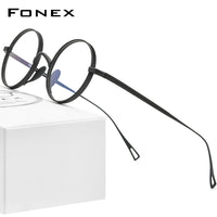 FONEX Titanium Glasses Frame Men Round Eyewear  F85644