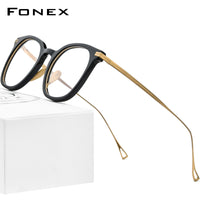 FONEX Acetate Titanium Glasses Frame Men Square Eyeglasses F85698
