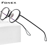FONEX Titanium Ineer Ring Brillengestell Männer Runde Optische Brillen F85688