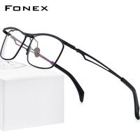FONEX 180° Flip Titanium Glasses Frame Men Square Eyeglasses F8043